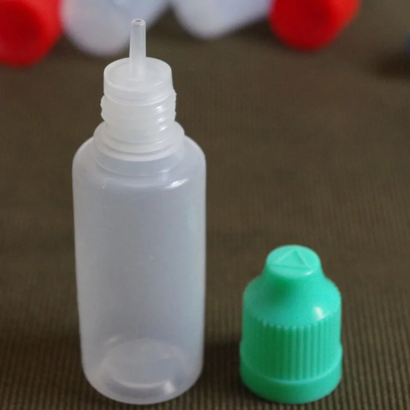 

50pcs Refillable 20ml PE Plastic Dropper Bottles Empty E Liquid Bottle With Childproof Cap Squeezable Needle Vial
