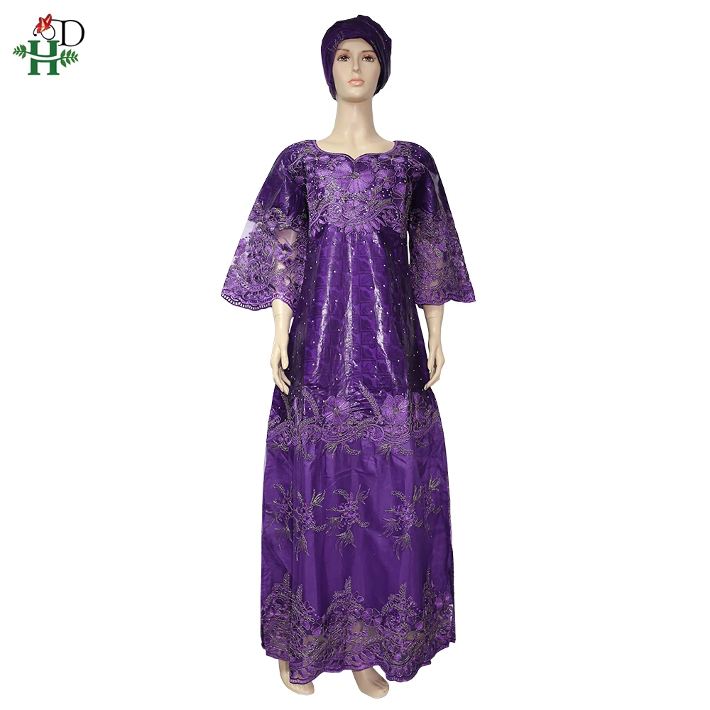 От H & D в африканском стиле комплект из обуви платья для Для женщин фут ткани 2021