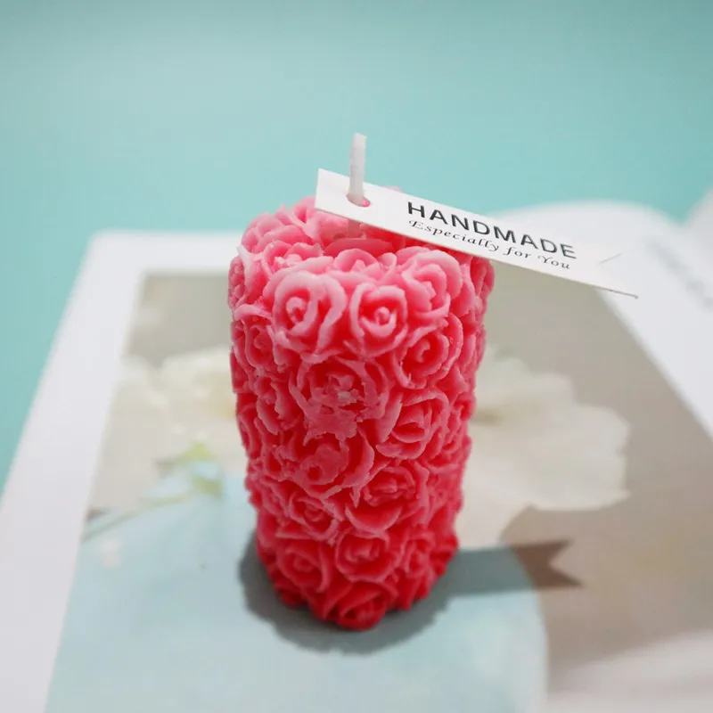 Силиконовая форма в виде розы 3D сделай сам для свечей ручной работы мыла