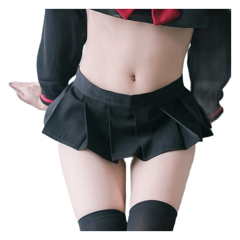 Сексуальная школьная форма для девочек короткая плиссированная мини юбка в