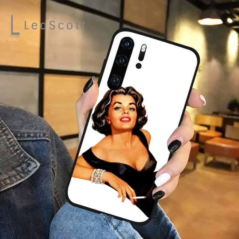 

Sexy beauty retro smoke Phone Case For Huawei honor Mate P 9 10 20 30 40 Pro 10i 7 8 a x Lite nova 5t