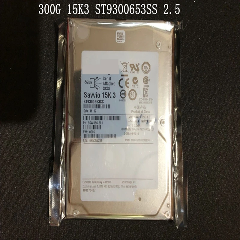 

New Original HDD For Seagate 300GB 2.5" 15K SAS 6 Gb/s 64MB 15000RPM For Internal Hard Disk For Server HDD For ST9300653SS