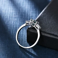 Green Glamour Moissanite Engagement Ring 3