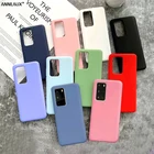 Противоударный чехол-накладка для Huawei P30, P40, P20, P50, Mate 20, 30, Honor 20 Lite, Pro, P Smart 2019, из жидкого силикона