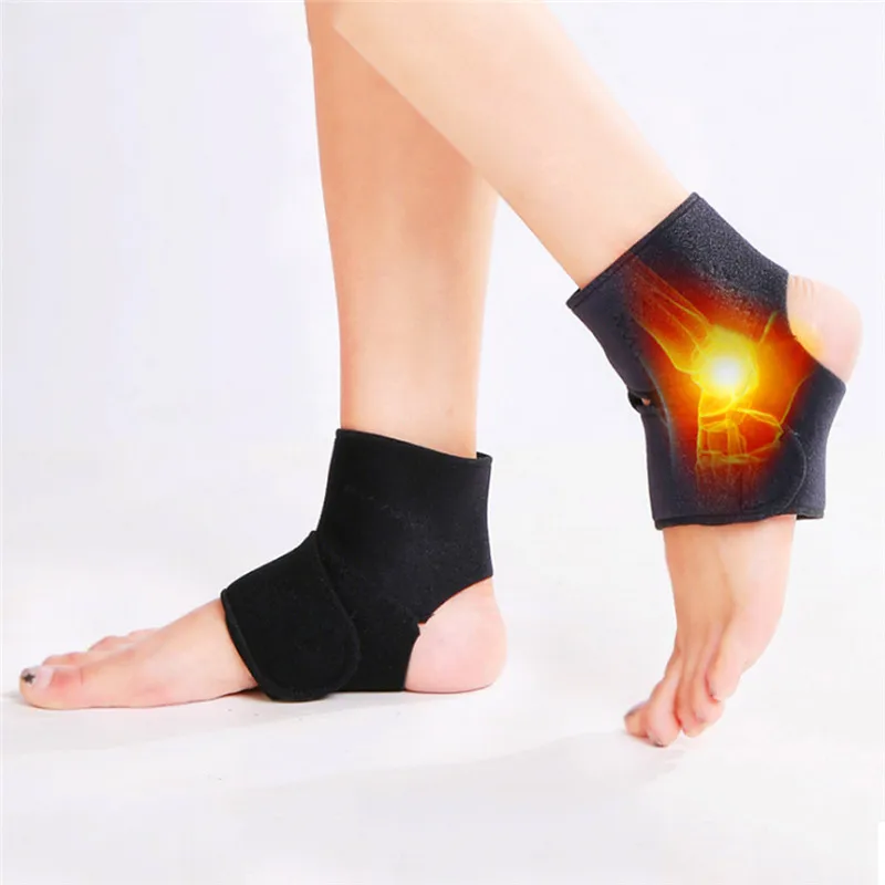 

1 Pair Spontaneous Magnetic Therapy Self-heating Ankle Support Adjustable Ankle Brace Guard Protector Brace Wrap Health Care