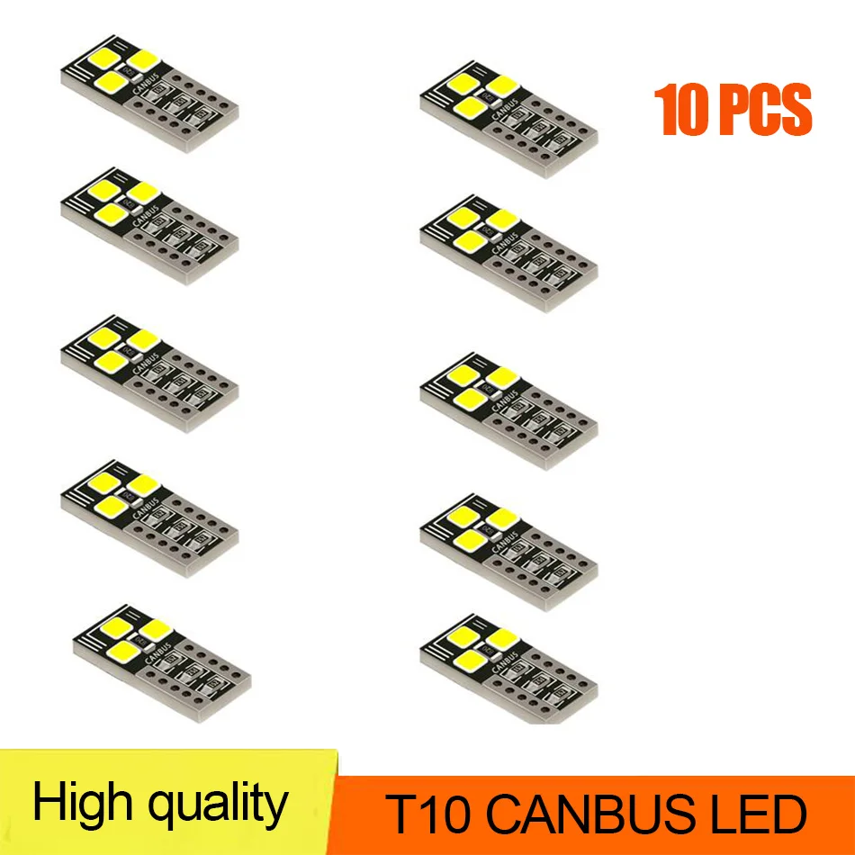 10 шт. T10 W5W Canbus 6SMD светильник щение 194 168 ошибка фонарь парковочная лампа декодер