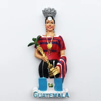 qiqipp guatemala creative travel souvenirs three dimensional beauty pageant queen magnetic sticker fridge magnet