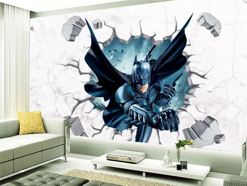 40x60 см 3D "сделай сам" Бэтмен наклейки на стену съемные настенные Арт герой