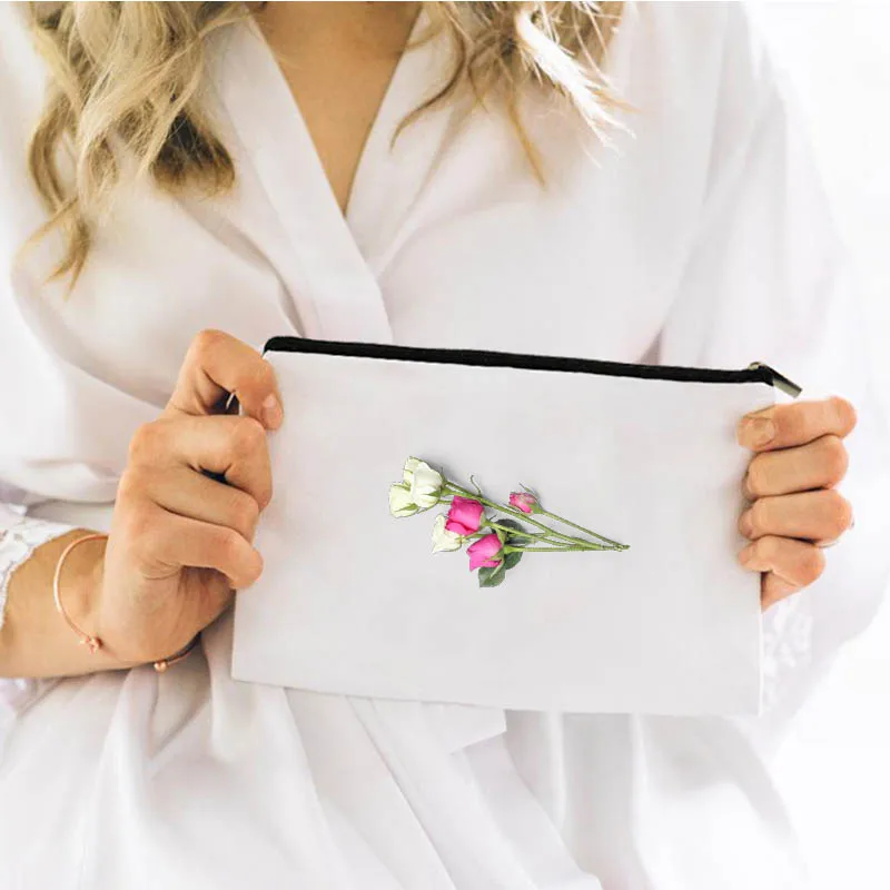 

Flower Cosmetic Bag for Makeup Women Mini Storage Bags Travel Women's Make Up Handbags Woman Organizer Pouch Kawaii Personal