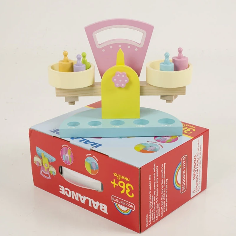 

Simulation Balance Scale Toy Wooden Building Blocks Scale Math Learning Game Toy J2HD