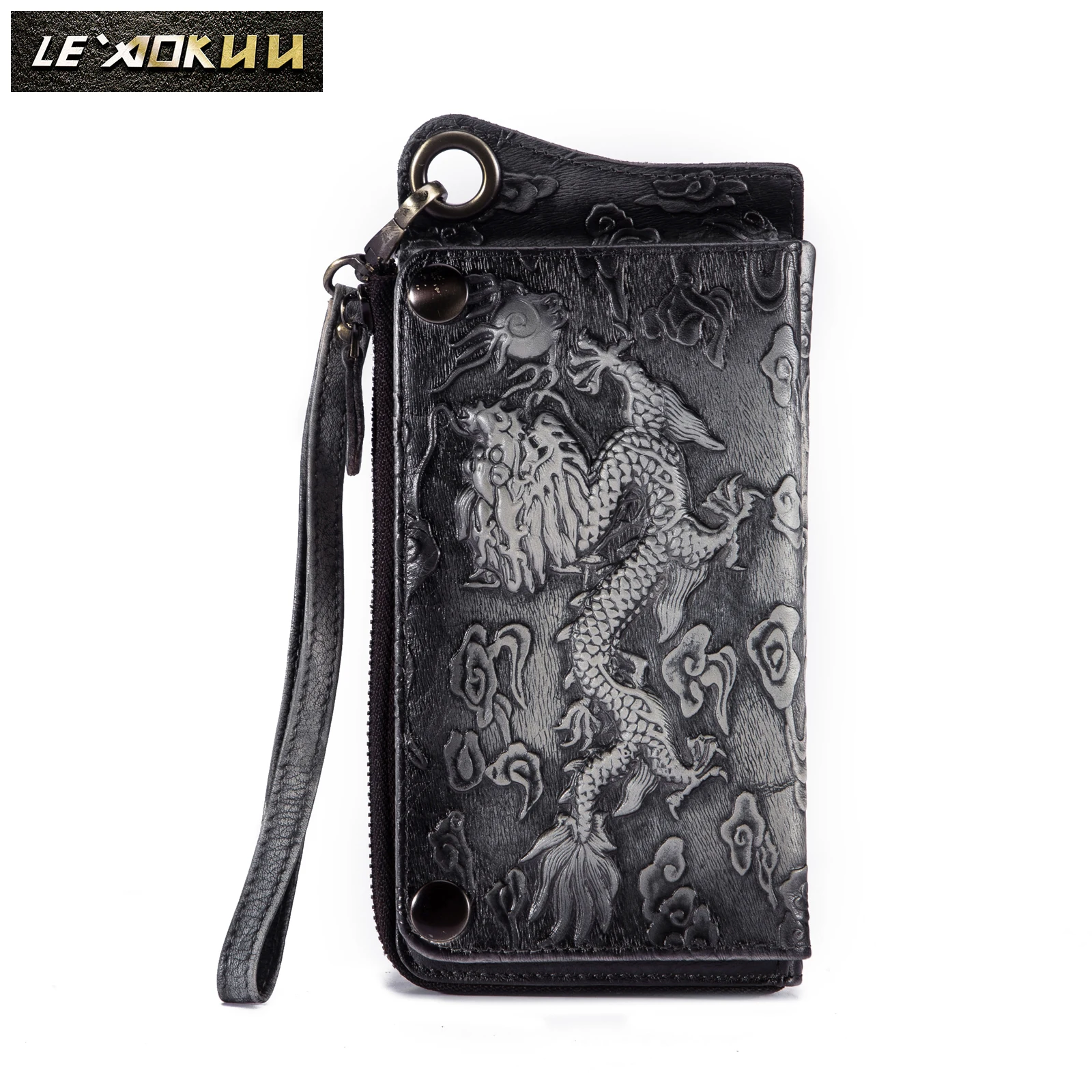 Мужской дизайнерский кошелек органайзер из натуральной кожи Модный деловой