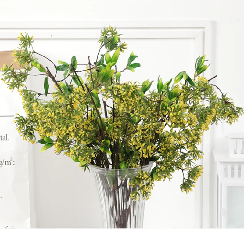 Имитация цветка снег ветка вишни украшения дома шелк + пластиковые цветочные