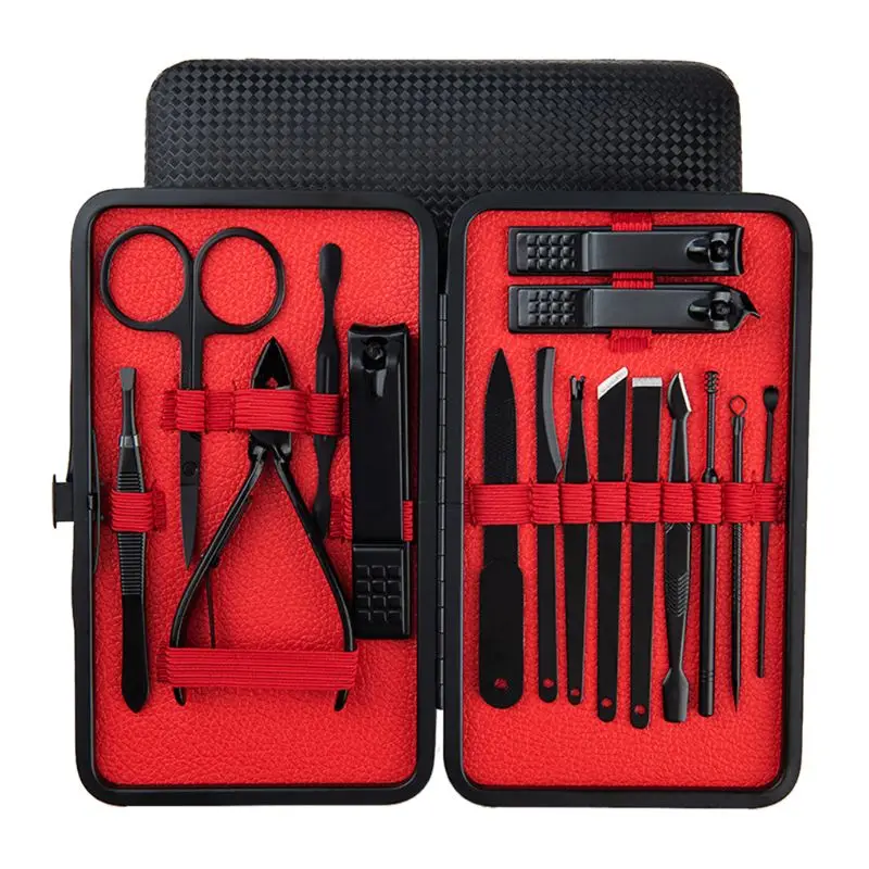 

16/18 шт. Набор Новый маникюр кусачки для ногтей педикюр набор Портативный путешествия гигиенический набор Нержавеющая сталь кусачки для ног...