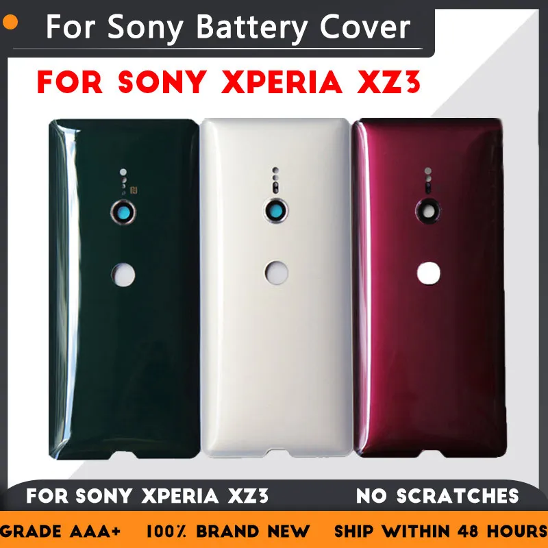 

Оригинальное заднее стекло для Sony Xperia XZ3 Крышка батарейного отсека задний корпус + Замена крышки батарейного отсека объектива камеры