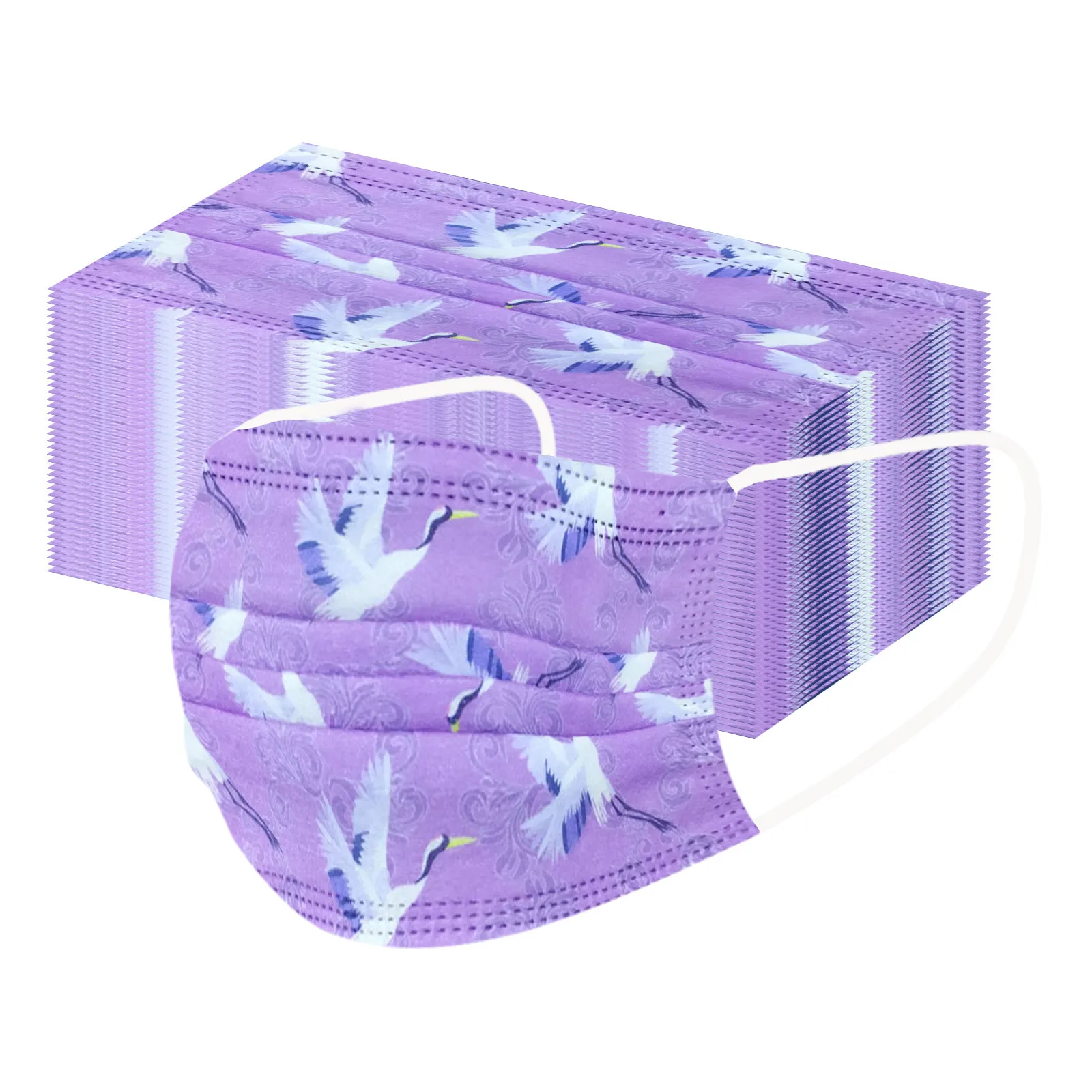 

50pcs Halloween Cosplay Headband Masques 50pc Adult's Disposable Breathable Mouth Face Mask Non-woven Elastic Face Mask