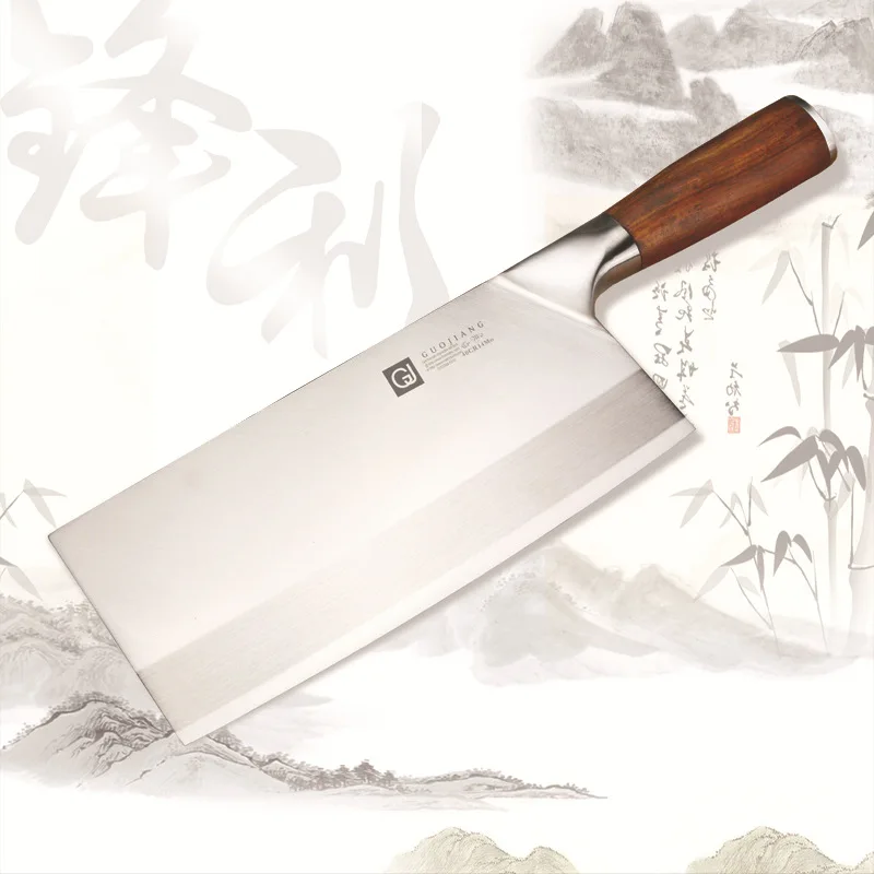 Cuchillos de Chef de acero inoxidable, cuchillo para cortar carne, pollo y verduras, los mejores cubiertos chinos de cocina, 4Cr13mov