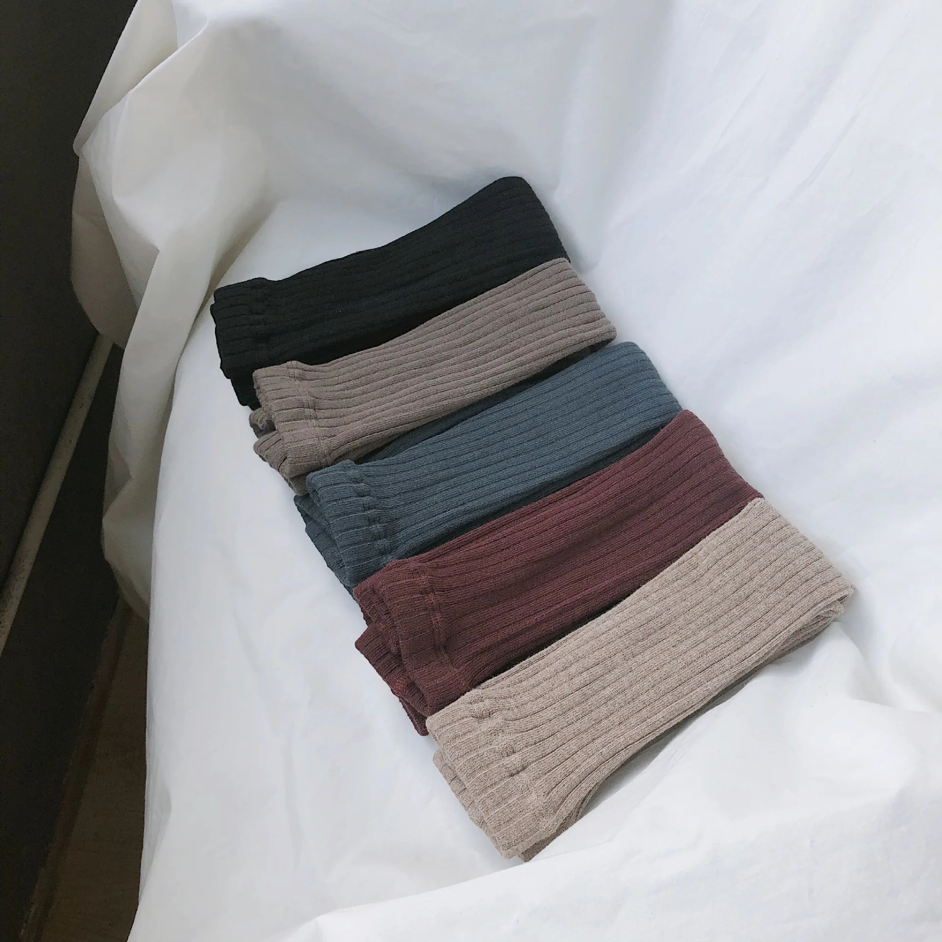 MYUDI/однотонные Детские леггинсы для мальчиков и девочек в рубчик из эластичного