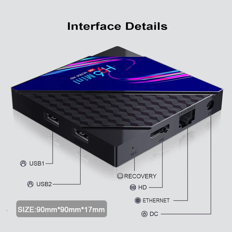 

H96 MINI V8 Smart TV Box For Android 10 RK3228A 8GB 16GB USB2.0 4K Smart TVbox 10.0 Support For Google TV Remote