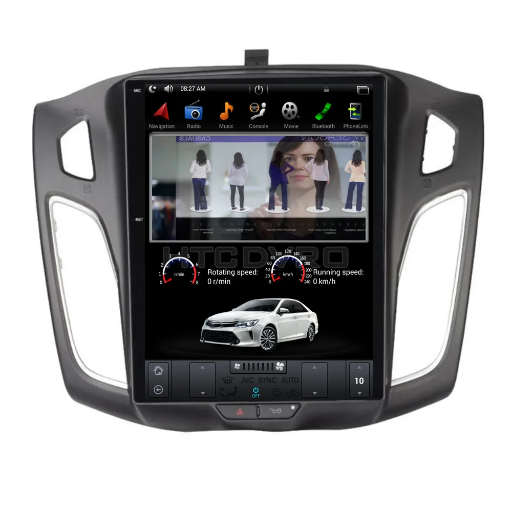 YMODVHT 10 4 дюйма Telsa стиль вертикальный экран четырехъядерный Android 7 1 2 Гб RAM