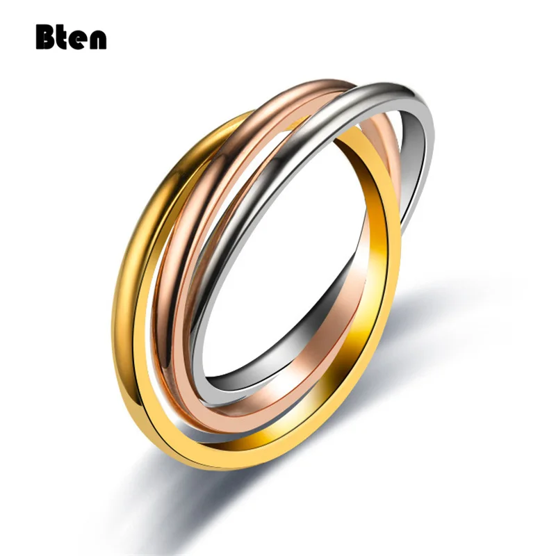 Серьги-кольца Bten из нержавеющей стали для женщин, классические ювелирные изделия для помолвки, 3 шт.