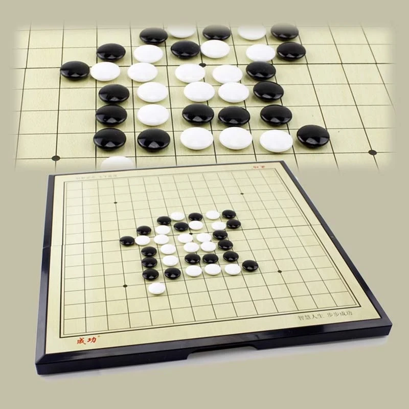 

19*19 Line Magnetic Go Game Foldable Weiqi Acrylic Black White Chessman Chess Set For Children Puzzle Chess Board Game Toys Gift