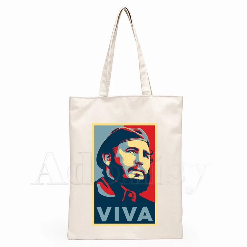 Cuba Kuba Avana Revolution Fidel Castro Che Guevara Communist Tote Bag Unisex Canvas Bags Shopping Casual Shoulder Foldable | Багаж и