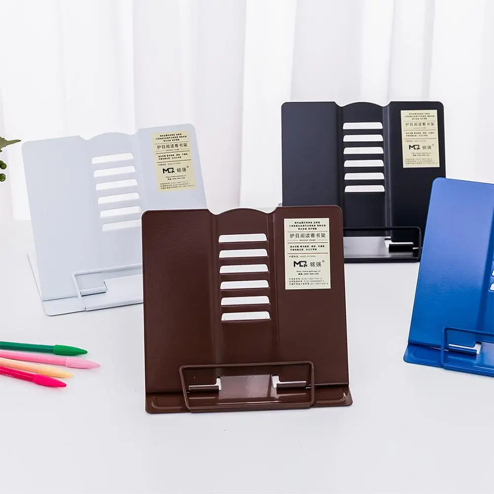 

Bookends Portable Foldable Adjustable Book Stand Reading Metal Sturdy Multifunctional Document Holder Base Reading Book Holder