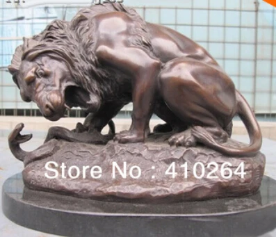 Бесплатная доставка Западный Бронзовый Мраморный Рисунок драка со львом| |