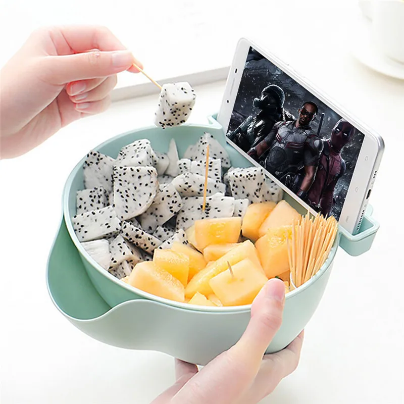 Креативная ленивая чаша для закусок настольная коробка хранения форма чаши