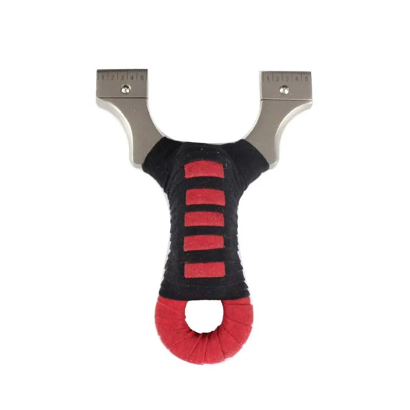 

Manufacturers Wholesale Slingshot 304 Stainless Steel Spring Clip Second Upper Rubber Band Free Tie Flat Leather Slingshot