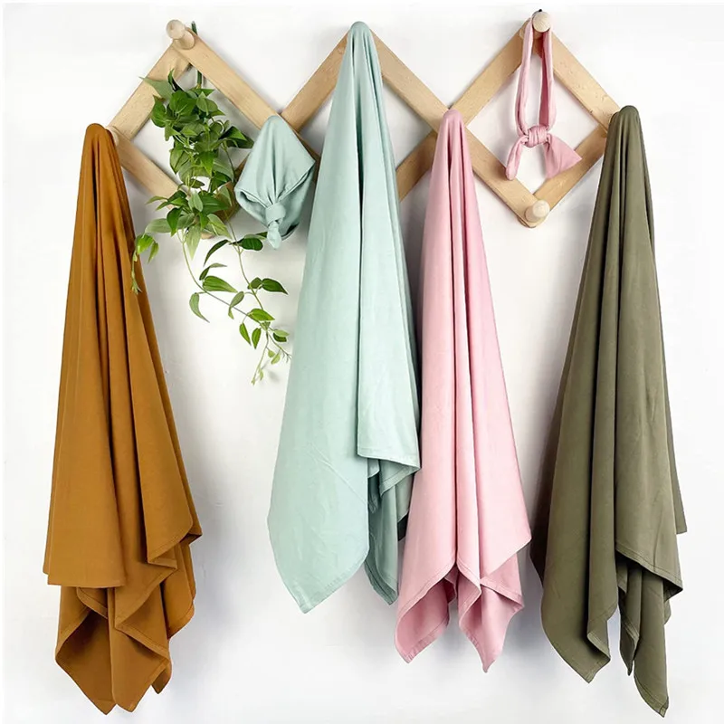 Одеяло и шапка для новорожденных трикотажный комплект мальчиков девочек пеленка