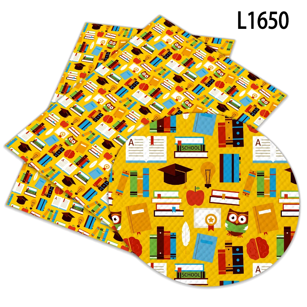 

30 Cm X 22 Cm Cute Children's Schoolbags Synthetic Leather Fabric for DIY Materials L164 L165