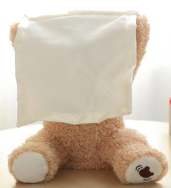 bear 30 см Boo Peek слон и плюшевый медведь мягкая плюшевая кукла животного играть музыка слон развивающие игрушки подарок для детей - Color: bear