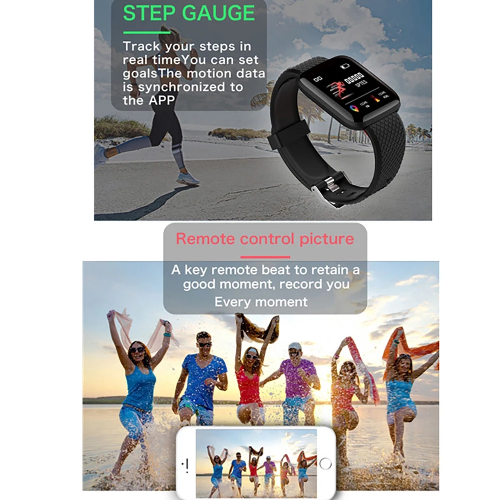 Смарт-часы 116plus цифровые спортивные часы электронный смарт-браслет Шагомер