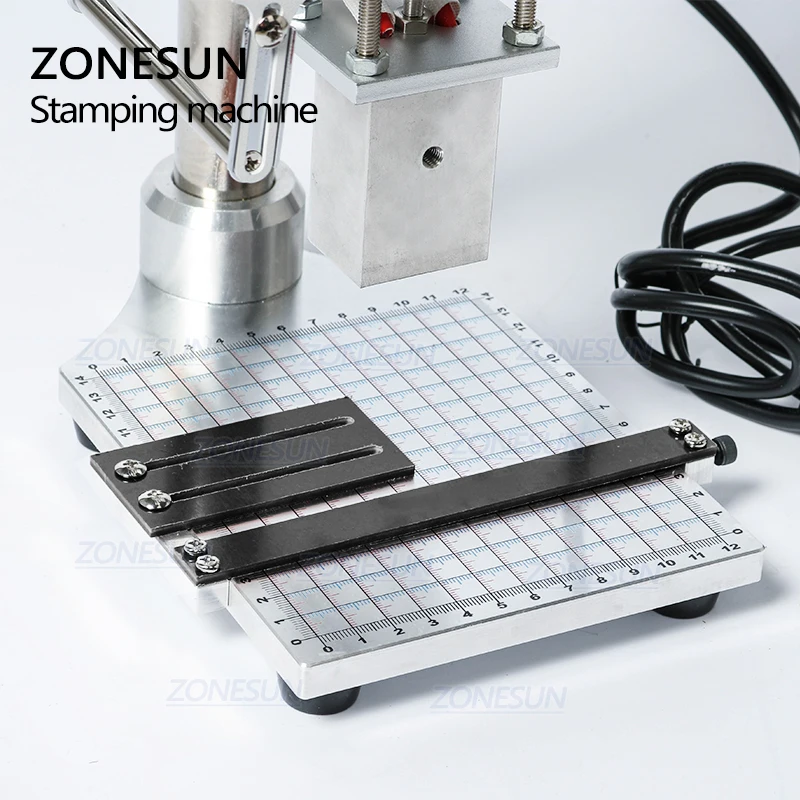 ZONESUN машина для горячего тиснения фольгой ручная Бронзирующая логотипа торговой