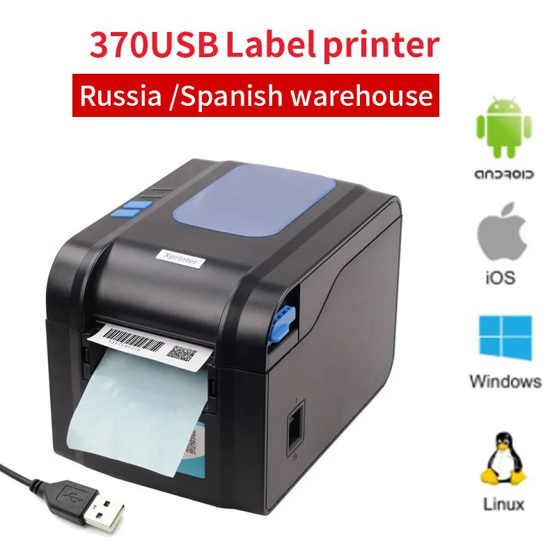 Принтер для печати этикеток Xprinter 80 мм принтер 20 со штрих кодом Bluetooth 365B 370B 330B LAN