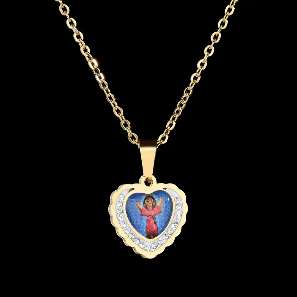 Цепочка с подвеской в виде сердца из нержавеющей стали | Украшения и аксессуары