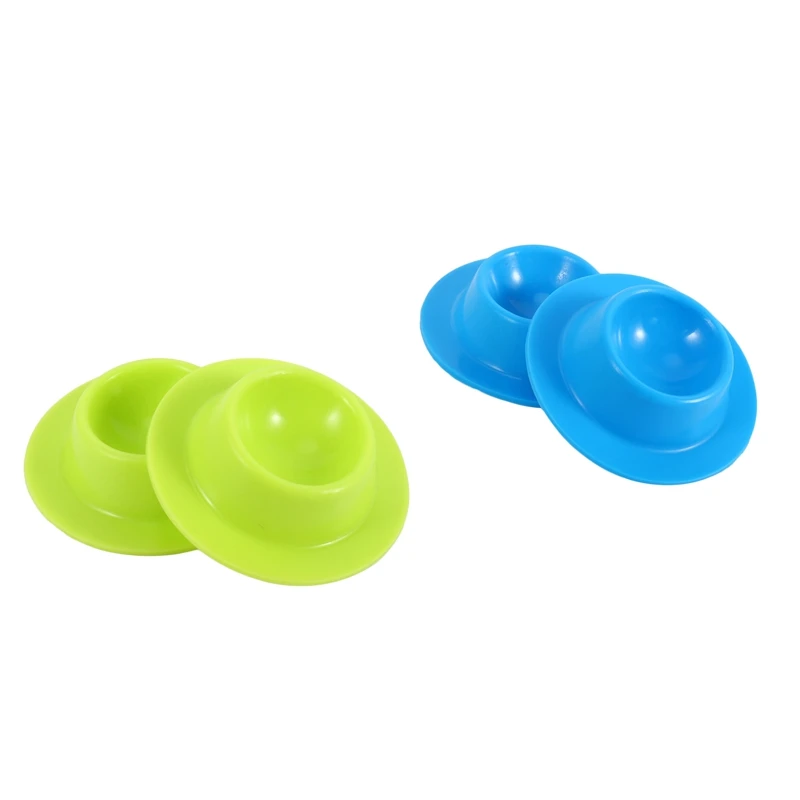 4 Pcs Silicone Egg Cups In Modern Design Holders Set Serving Kitchen Boiled Eggs Breakfast(Random Color) | Дом и сад