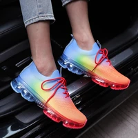 women breathable sneakers 2021 summer new color matching mesh lace up ladies casual shoes outdoort sport vulcanized shoes