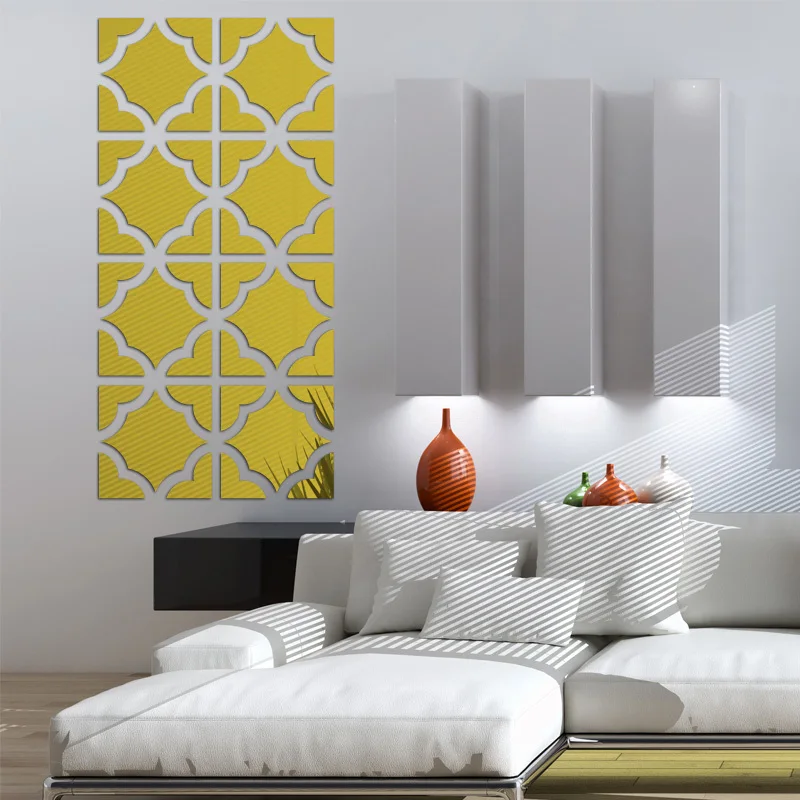 

Wall Stickers Big 3d Decorative Stickers Living Home Real Diy Modern Fashion Acrylic Large Mirror Pattern Surface