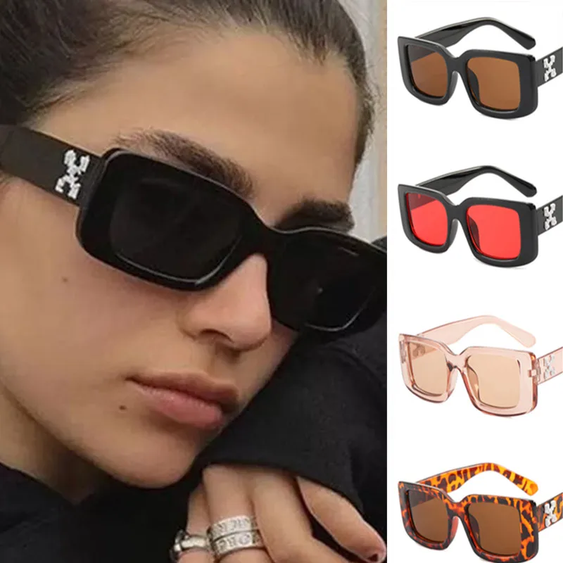 

Trend Street Photography Glasses X Logo Small Rectangle Sunglasses Women Vintage Brand Designer Square Sun Glasses Shades Female