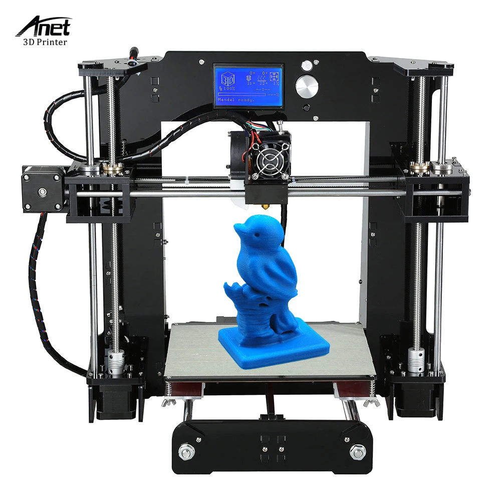 Anet A6 3d принтер наборы Настольный Reprap i3 DIY для самостоятельной сборки ЖК-экран с 16 Гб SD карты печати большой размер 220*220*250 мм