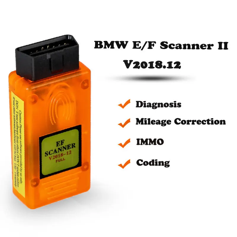 E/F сканер II V2018.12 полная версия для диагностики BMW + IMMO коррекция пробега