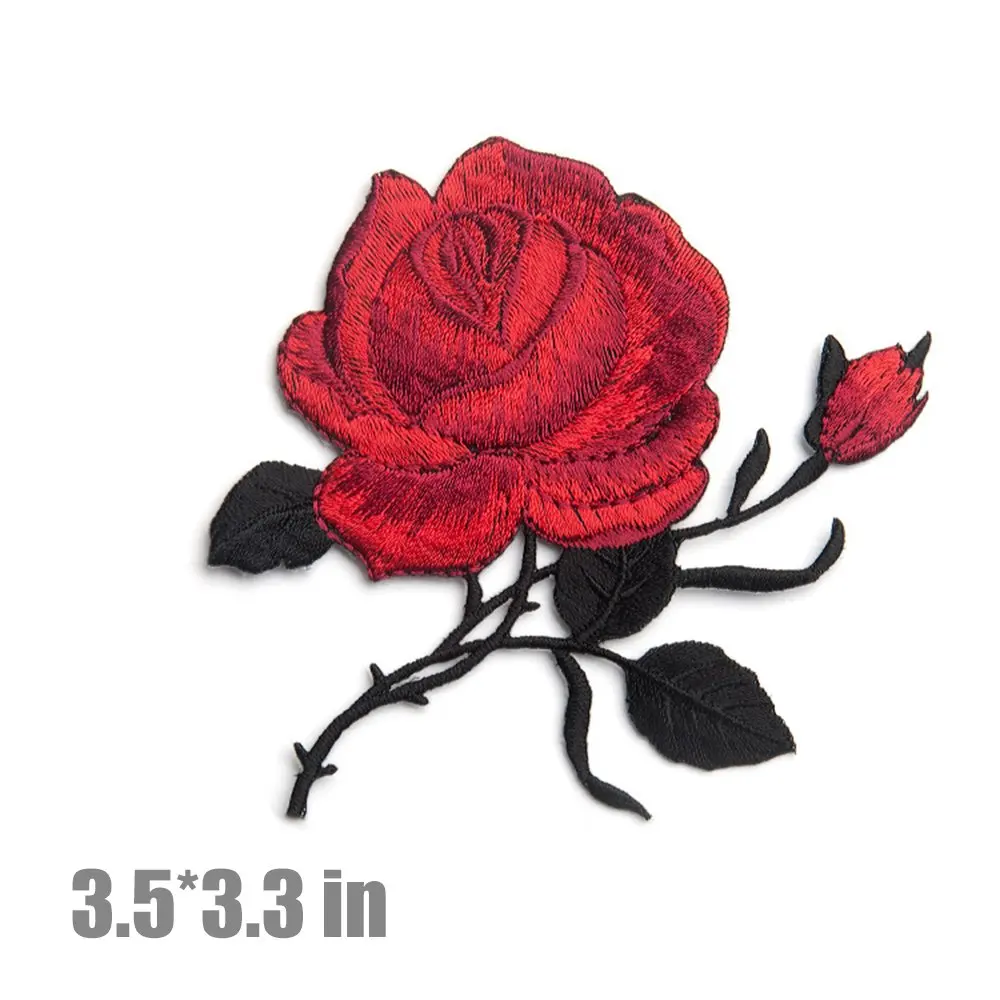 3 шт. цветочной вышивкой розы на горном хрустале/приклеивающиеся утюгом нашивки