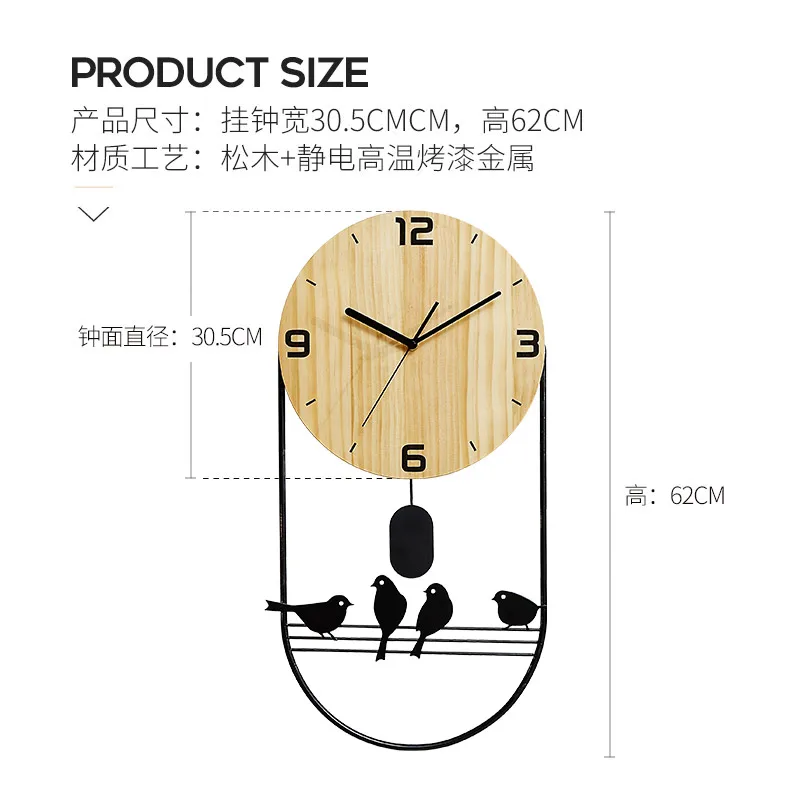 Настенные часы в скандинавском стиле роскошные большие настенные 3D с