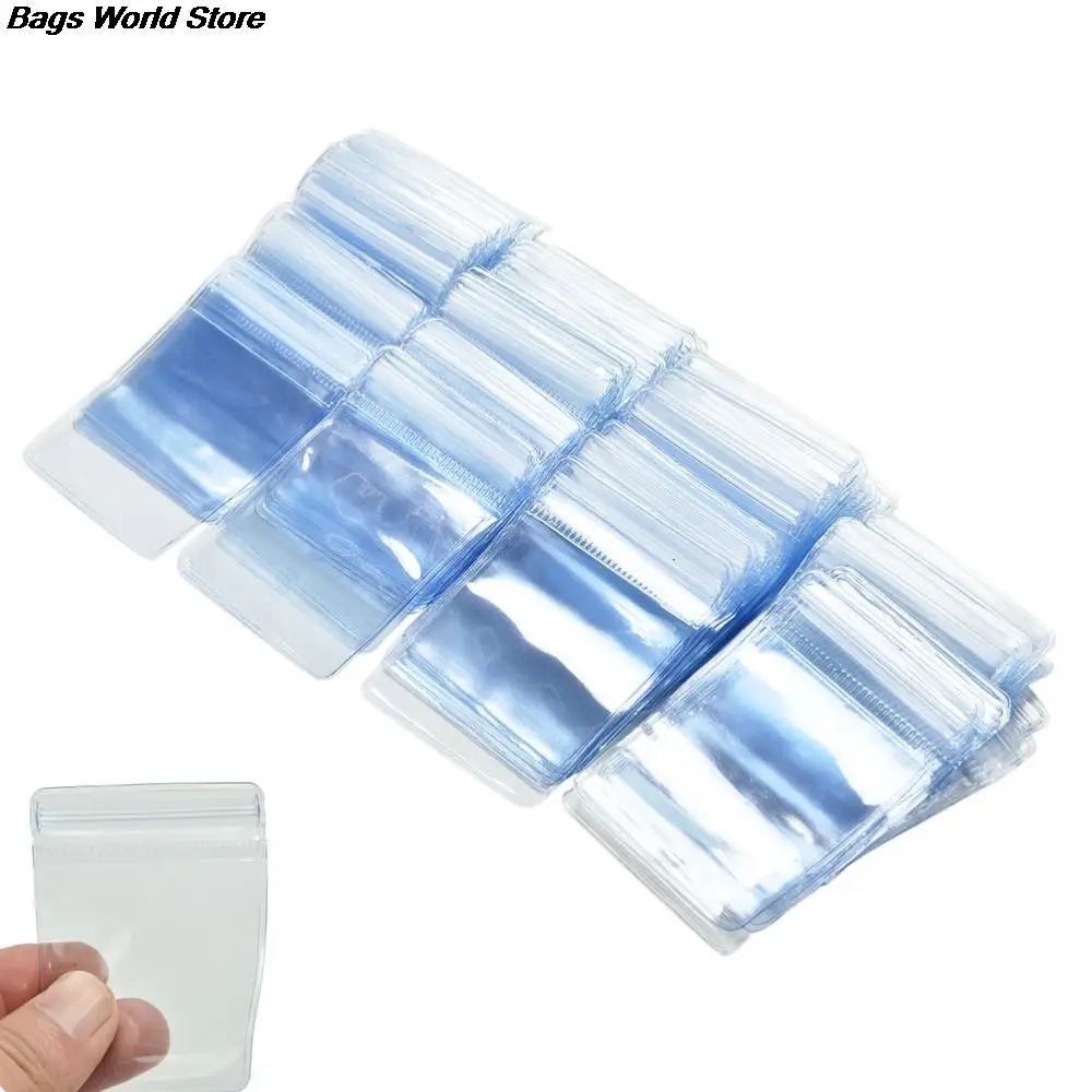 

100Pcs/lot Clear PVC Plastic Coin Bag Case Wallets Storage Envelopes Seal Plastic Storage Bags gift package Wholesale