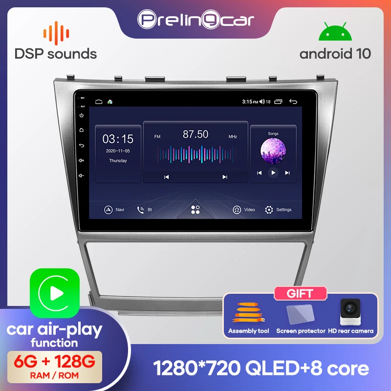 Prelingcar Android 9 0 без DVD 2 Din Автомобильный Радио Мультимедиа Видео плеер навигация GPS