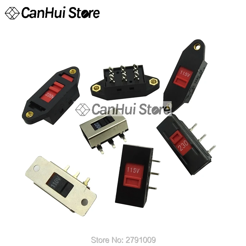5 шт. 3PIN 6PIN напряжение переключателя света 110 v - 220 изгиб прямые ноги 115 до 230