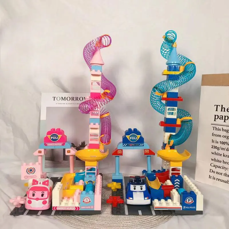 Детская игрушка Робокар Поли гоночный шарик с мраморным рисунком лабиринт из