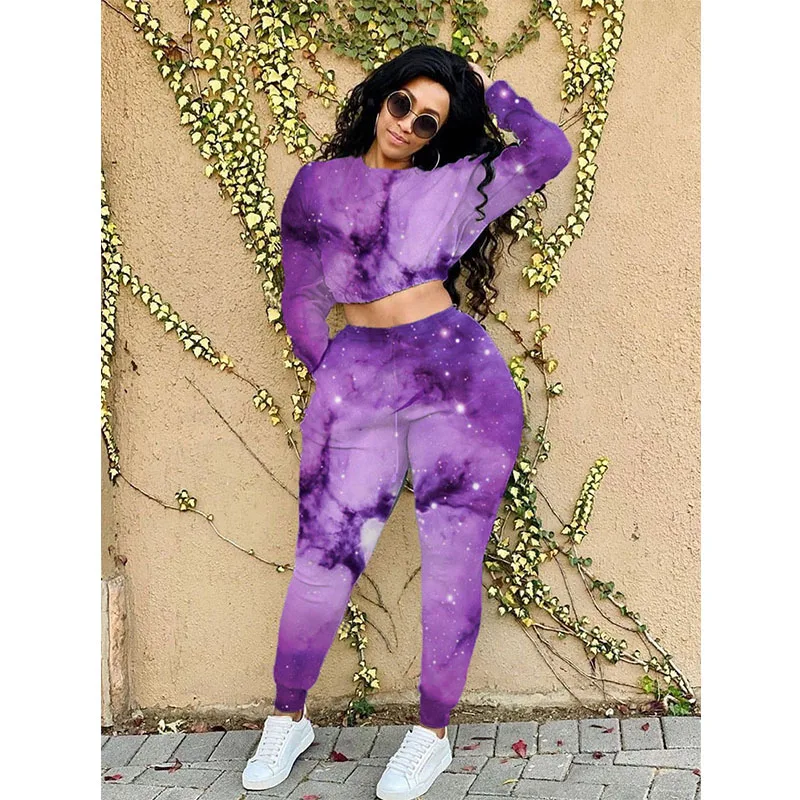 

Autumn Sexy Two Piece Outfits for Womens Long Sleeve Top Pants Sets Tie Dye Set Women Plus Size Outfits Wholesale Dropshipping